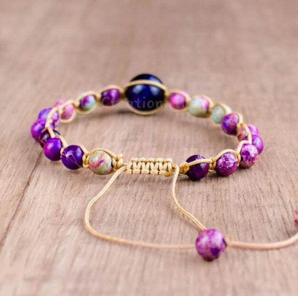 Natural Purple Tiger's Eye Bracelet