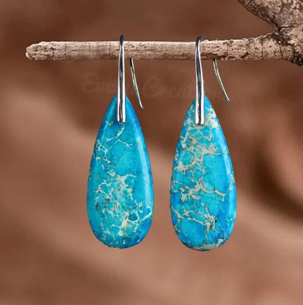 Blue Sea Sediment Earrings