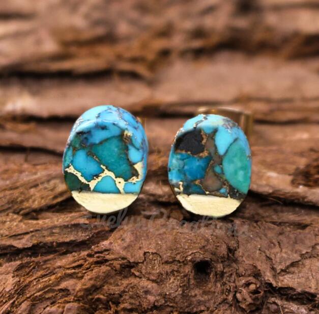 Natural Turquoise Studs Earrings