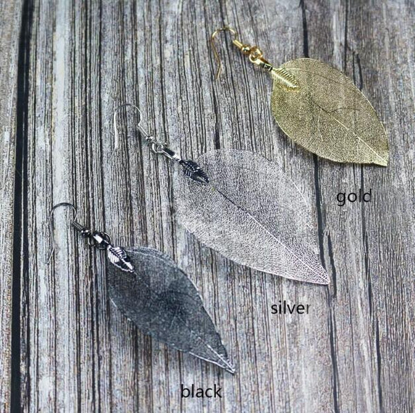 Delicate and Elegant Leaf Hook Earrings