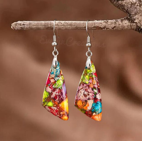 Galaxy Sea Sediment Drop Earrings