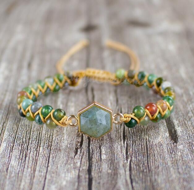 Natural Labradorite Stone Healing Bracelet