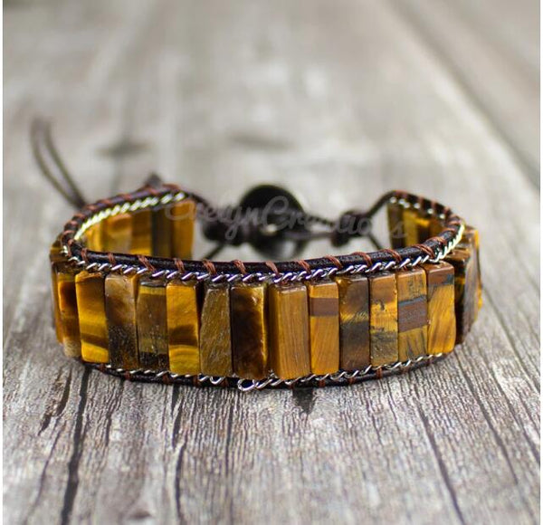 Tiger Eye Tube Bracelet