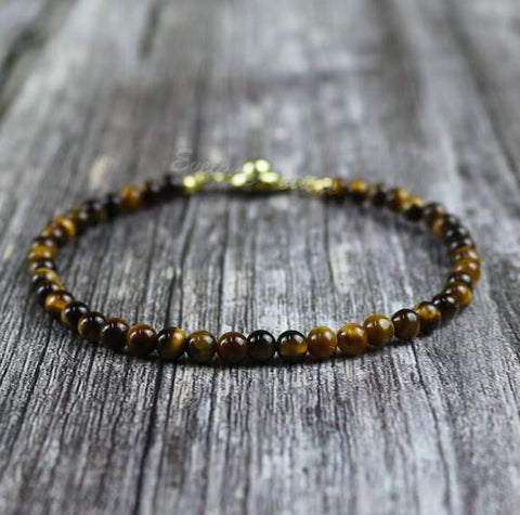 Natural Tiger's Eye Dainty Bracelet