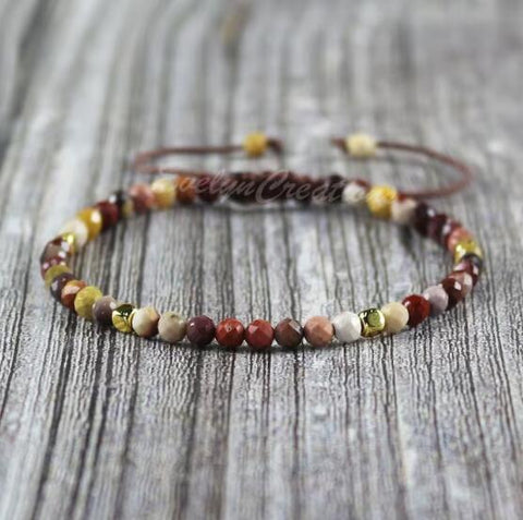 Natural Mookaite Jasper Dainty Bracelet