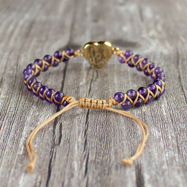 Healing Natural Amethyst Crystal Bracelet