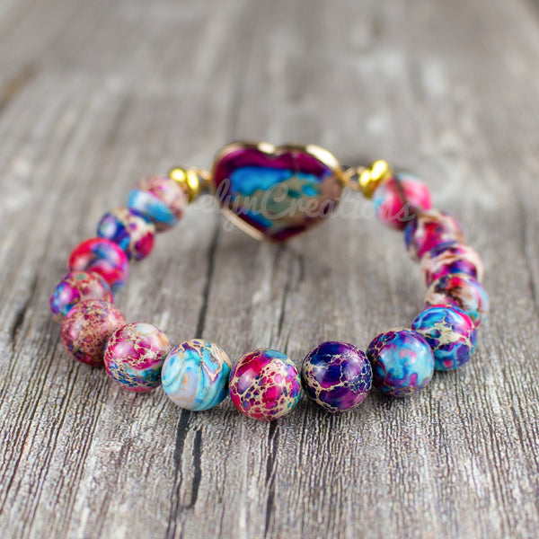 Galaxy Sea Sediment Stone Healing Bracelet