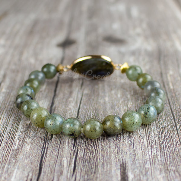 Natural Labradorite Gemstone Bracelet