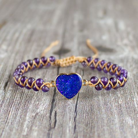 Healing Natural Amethyst Crystal Bracelet