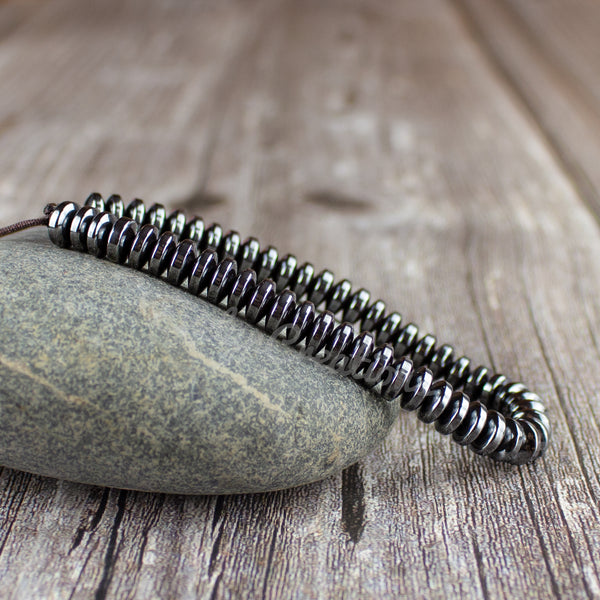 Hematite Stone Strength Calming Healing Bracelet