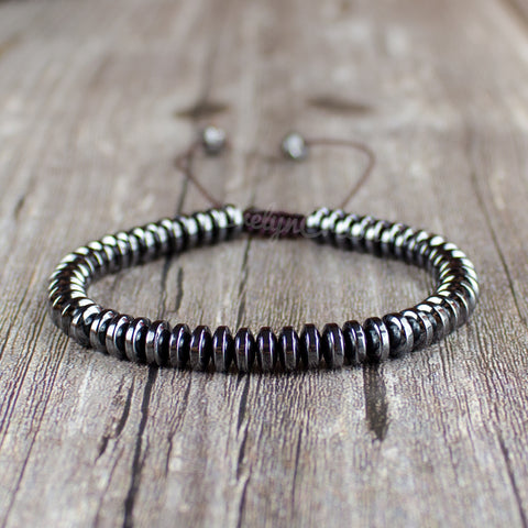 Hematite Stone Strength Calming Healing Bracelet