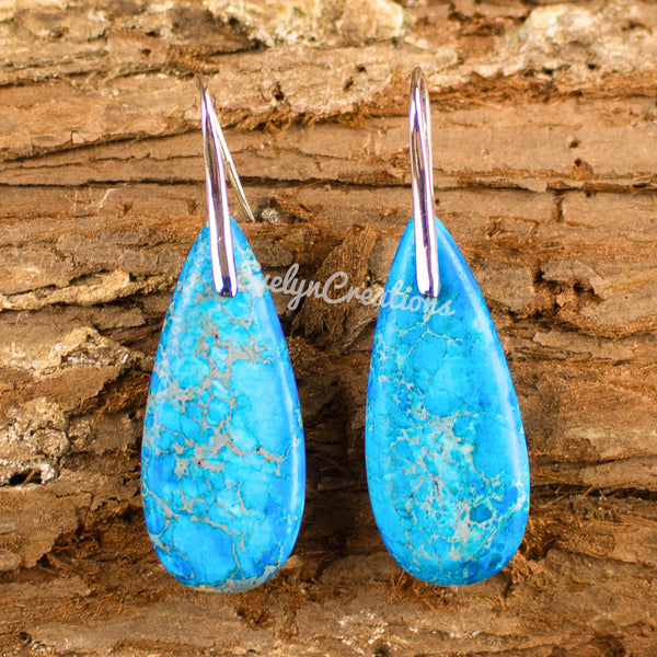 Blue Sea Sediment Earrings