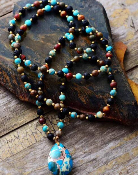 Blue Sea Sediment Necklace