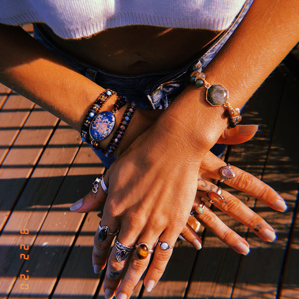 Galaxy Sea Sediment Jasper Stone Emotional Healing Bracelet