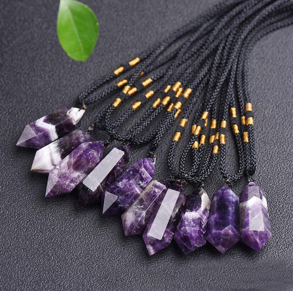 Raw Amethyst Pendant Necklace