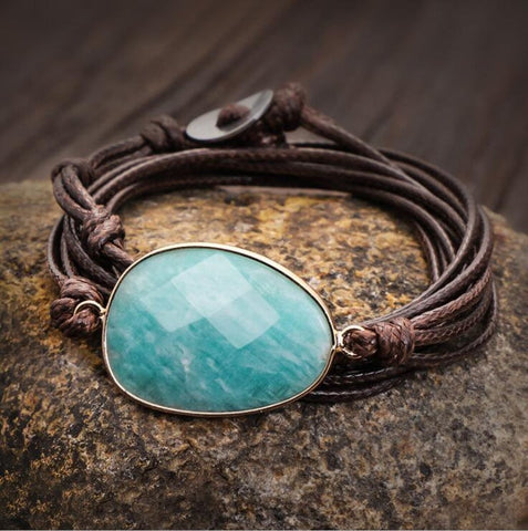 Natural Amazonite Gemstone Bracelet
