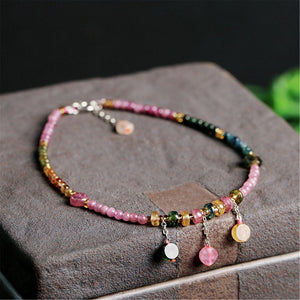 Tourmaline Anklet of Hope Healing Stone Bracelet