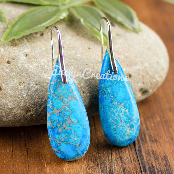 Blue Sea Sediment Earrings